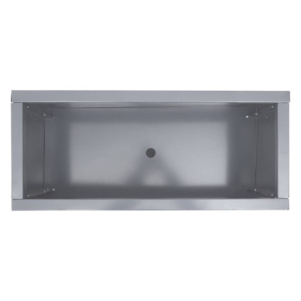Zinc Galvanized Steel Planter Box With Drainage Hole –rectangle Raised Planter Box Outdoor Balcony Garden Trough Pot | Large | Light Grey