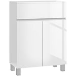 High Gloss Bathroom Floor Cabinet Cupboard With Drawer