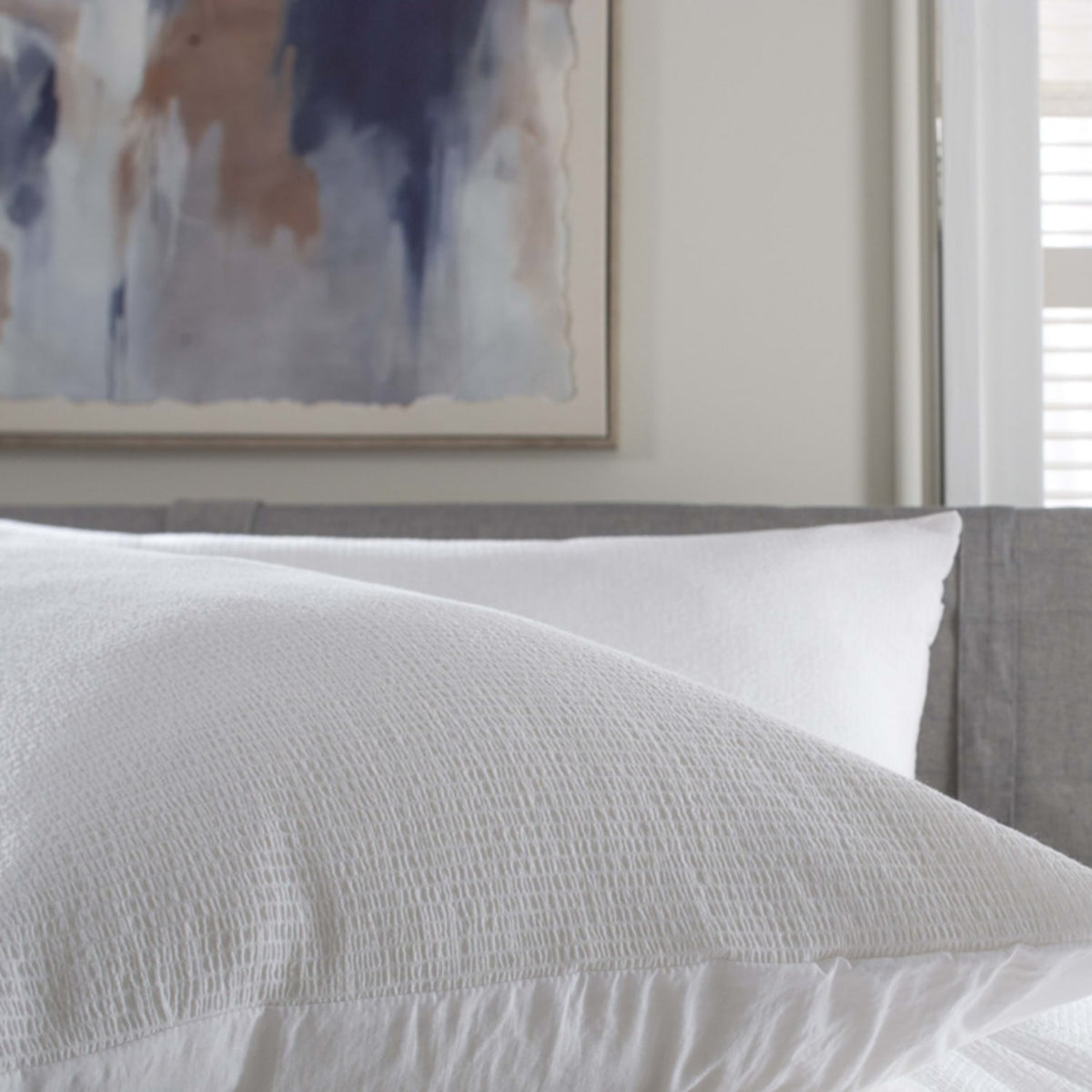 Mottle Cotton Textured Duvet Cover Set | Single | White