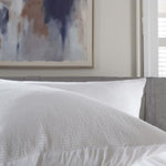 Mottle Cotton Textured Duvet Cover Set | King | White