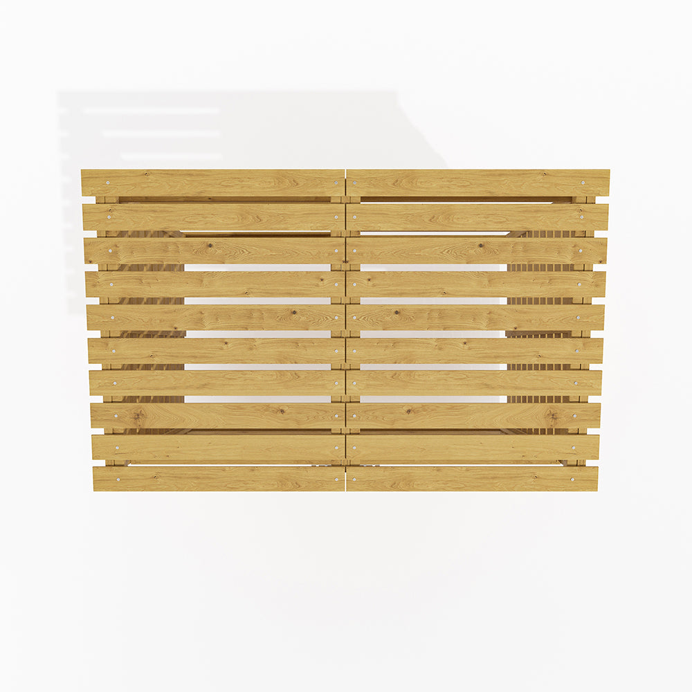 Outdoor Spruce Wood Garbage Can Garden Storage Shed