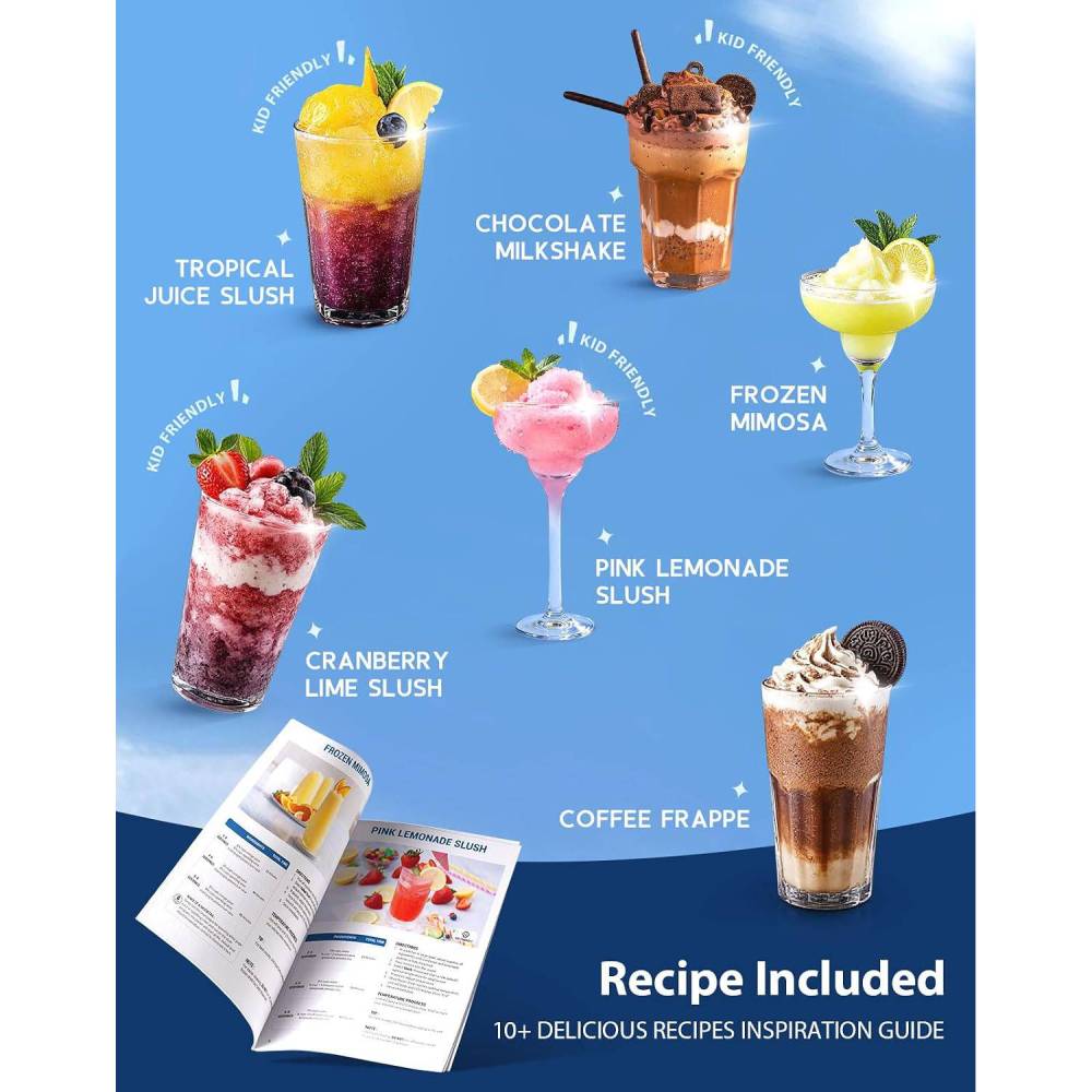 2.5l Frozen Drink & Slushie Machine With 7 Preset Programs, Self-cleaning Function, Adjustable Thickness, 12h Timer, Touch Screen Slushy Maker For Home Parties & Cocktails