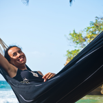 Barbados Black Double Cotton Traditional Garden Hammock With Bag
