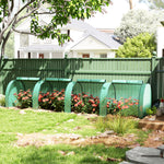 Tunnel Greenhouse Steel Frame For Garden W/ Zipper Doors | Green