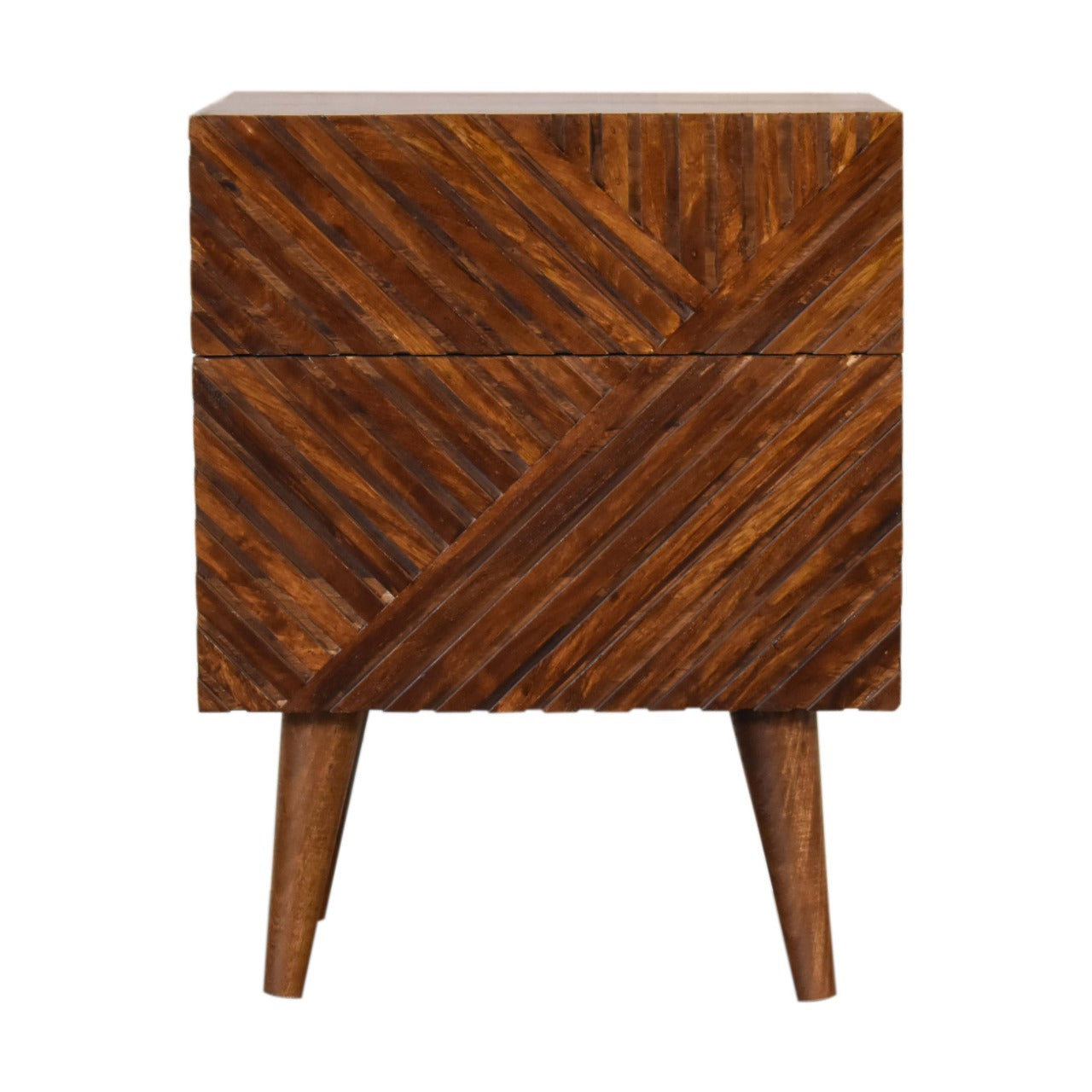 Solid Wood Lille 2 Drawer Bedside