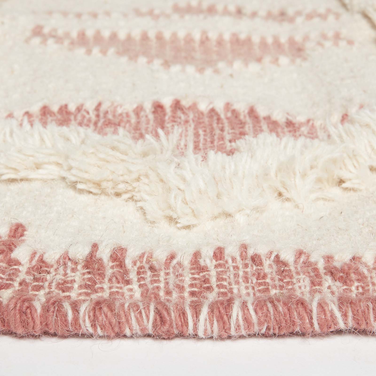 Satara Pink Kilim Wool Rug | 200cm | Pink