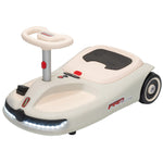 12v Electric Wiggle Car With Pedal, 2 Speeds, Soft Start | White