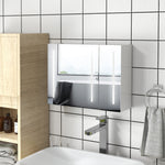 Wall Mounted Bathroom Storage Cupboard With Light, Mirror