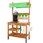 HYGRAD BUILT TO SURVIVE Wooden Kids Outdoor Mud Kitchen Playset With Sink – Pretend Cooking Garden Toy