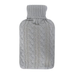 Cable Knit Hot Water Bottle | Gray