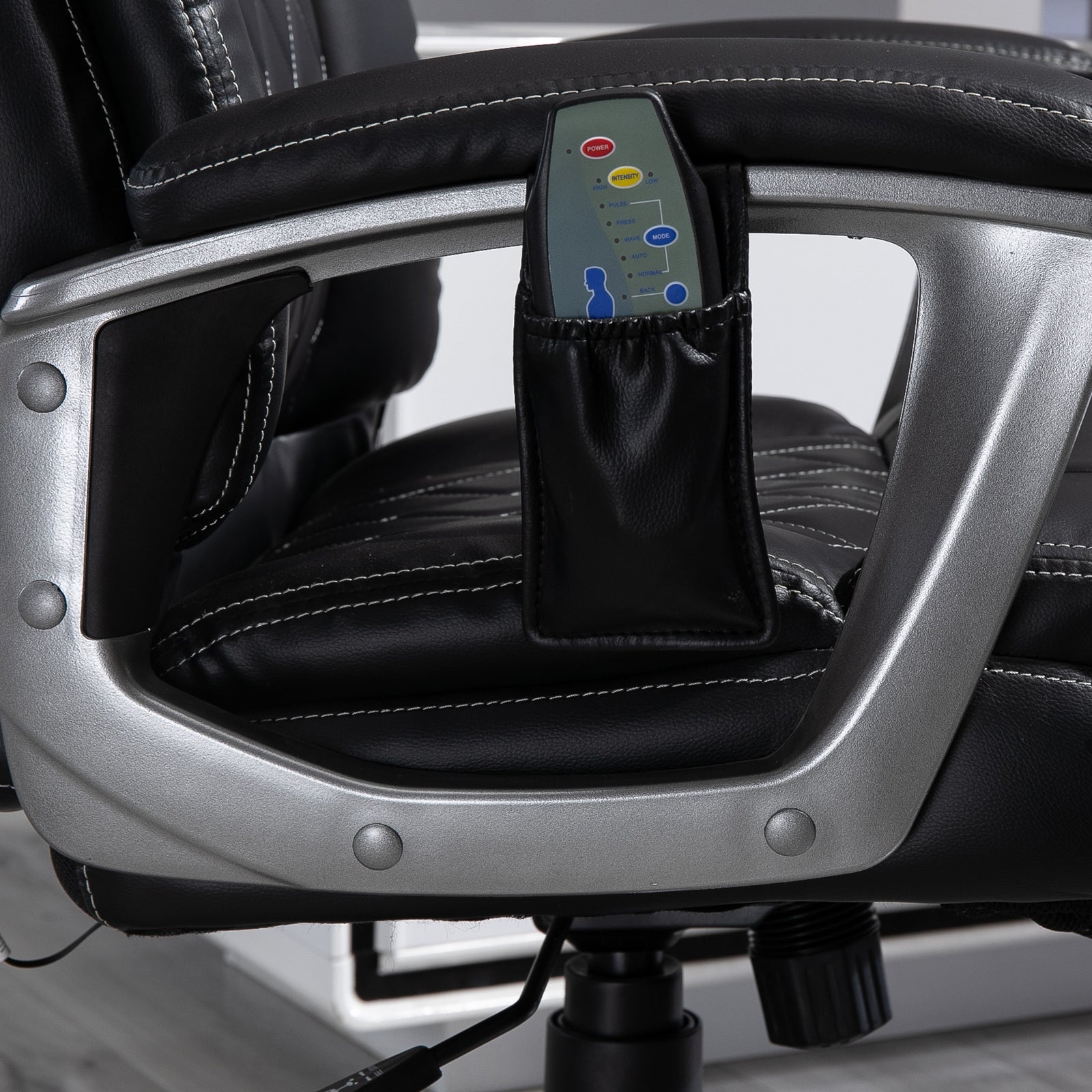 High Back Adjustable Massage Chair Black