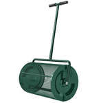 Compost Spreader, 24" Garden Spreader W/ Height Adjustable Handle