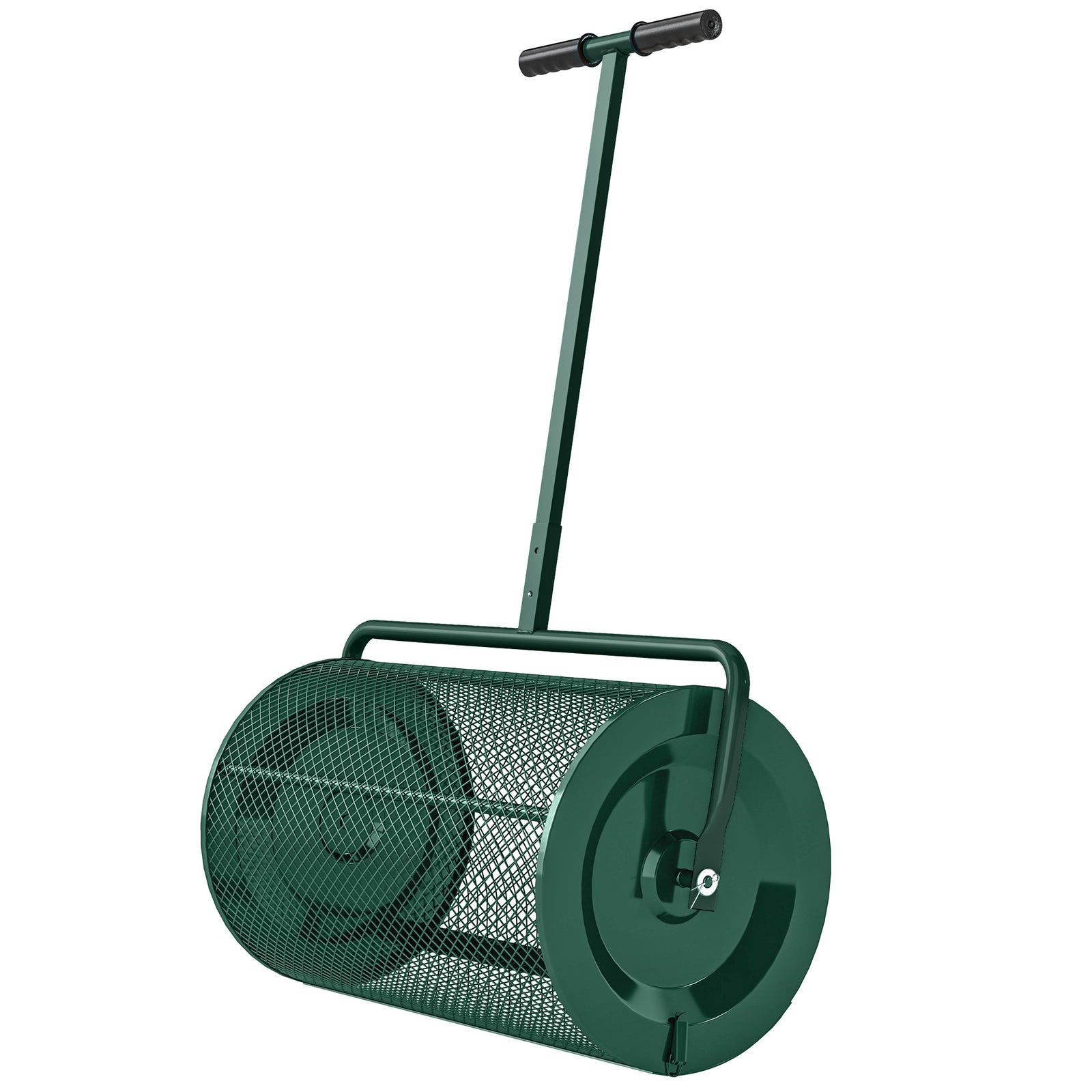 Compost Spreader, 24" Garden Spreader W/ Height Adjustable Handle