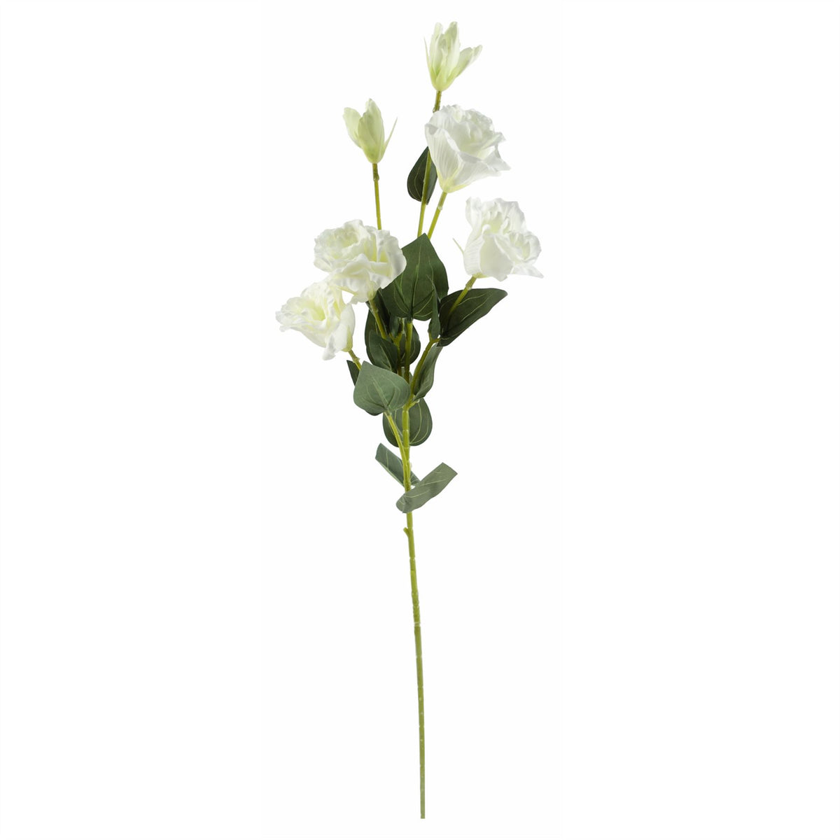 Pack Of 6 X 80cm Artificial White Wild Rose Stem 36 Flowers