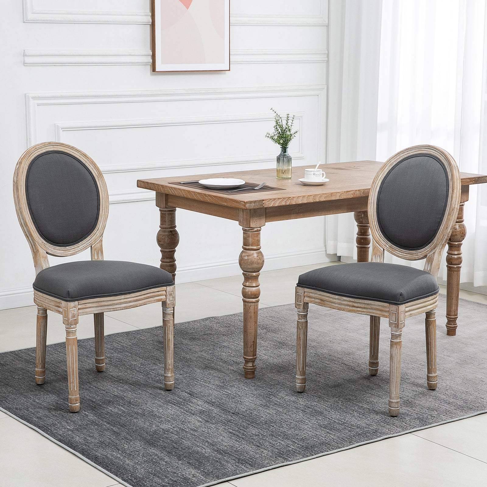 Dining Chairs Set Of 2, French-style Kitchen Chairs