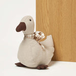 HOMESCAPES Weighted Duck Fabric Doorstop Pair