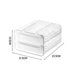 Double-layer Transparent Egg Storage Drawer Box | White