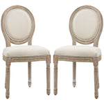 Dining Chairs Set Of 2, French-style Kitchen Chairs | Cream