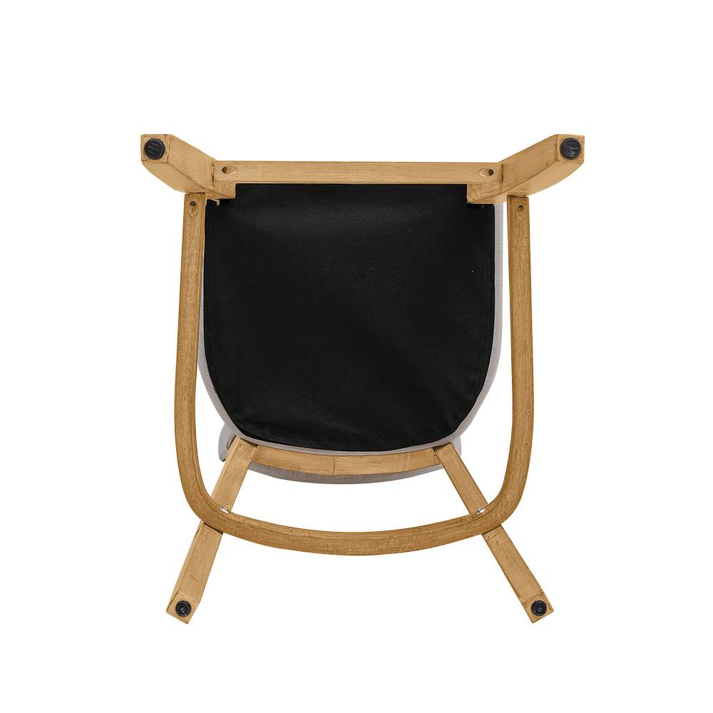 Set Of 2 Beige Linen Upholstered Bar Stools – Armless Counter Chairs With Solid Hardwood Legs, Modern Style