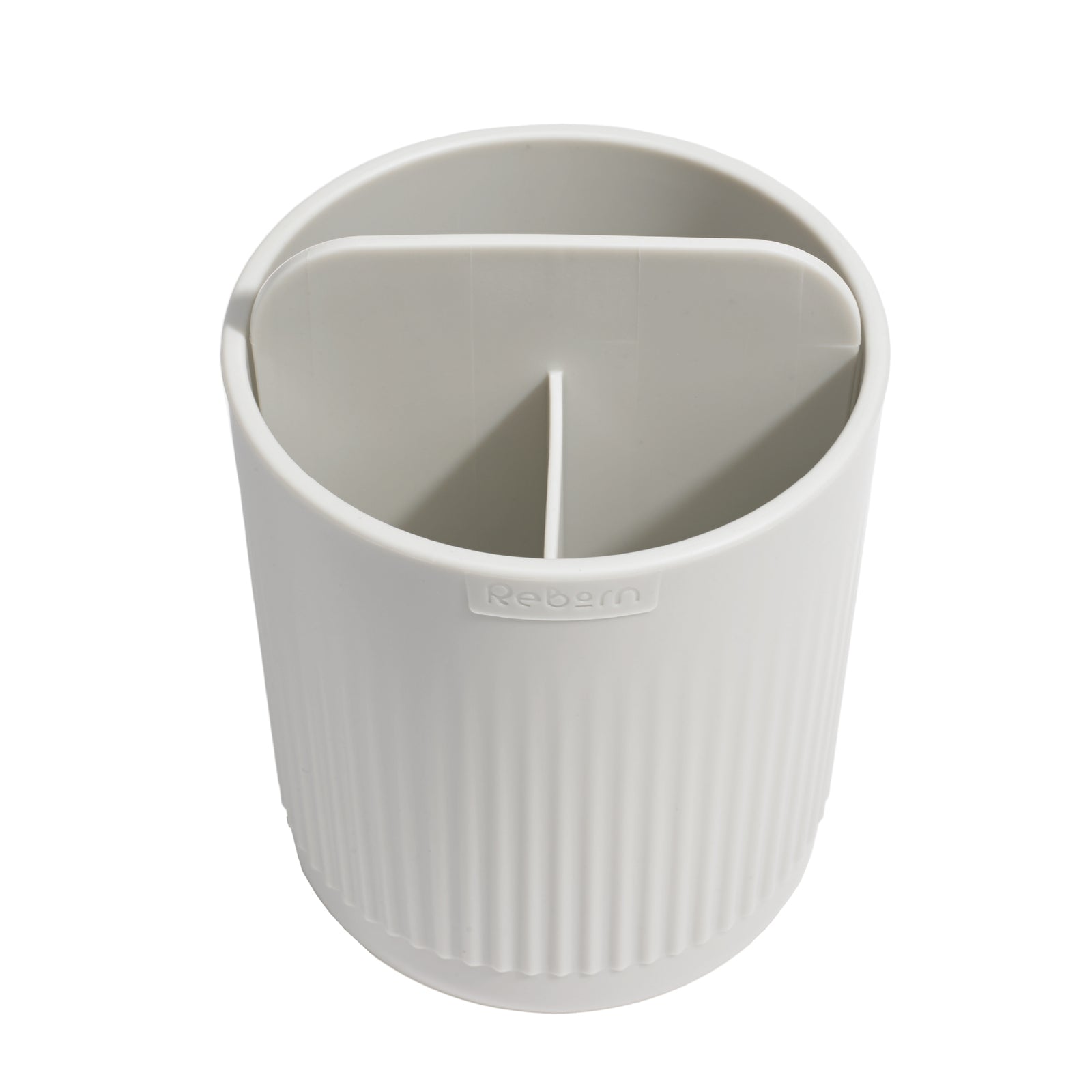 Recycled Toothbrush Holder - Three compartments - Easy to clear removable parts - Made in the UK | Stone