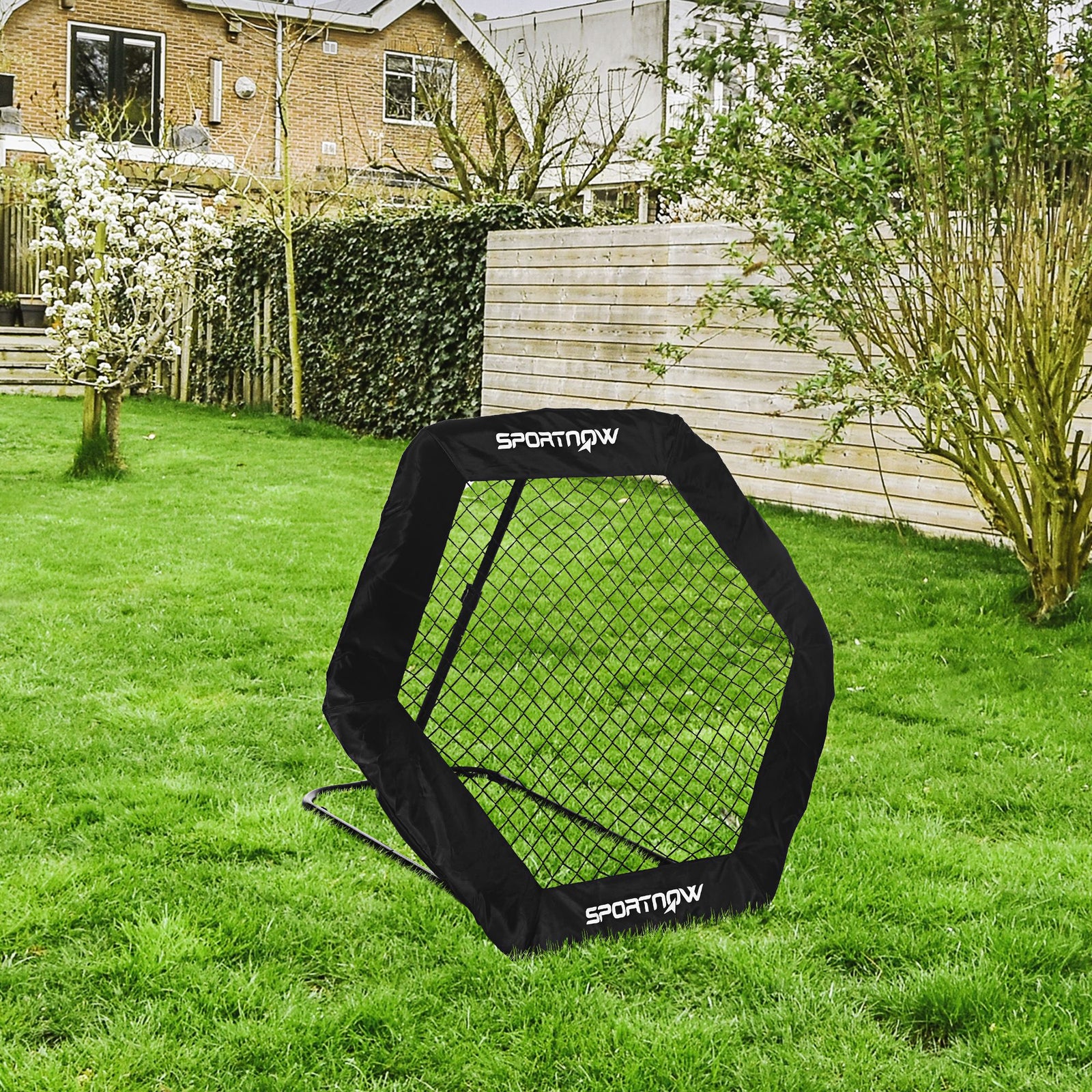 Foldable Football Rebounder Net | Black
