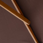 Wooden Garden Parasol Sun Shade Outdoor Umbrella Canopy | Brown