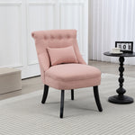 Fabric Single Sofa Armchair Upholstered Pillow Wood Leg | One Size | Pink