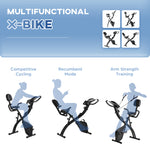2-in-1 Folding Exercise Bike Upright Cycling Machine | Black