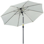 2.7m Parasol With Tilt And Crank | White