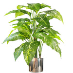 100cm Fox's Aglaonema Tree Artificial Plant With Silver Planter