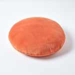 Luxury Velvet Round Cushion | 40cm x 40cm | Burnt Orange
