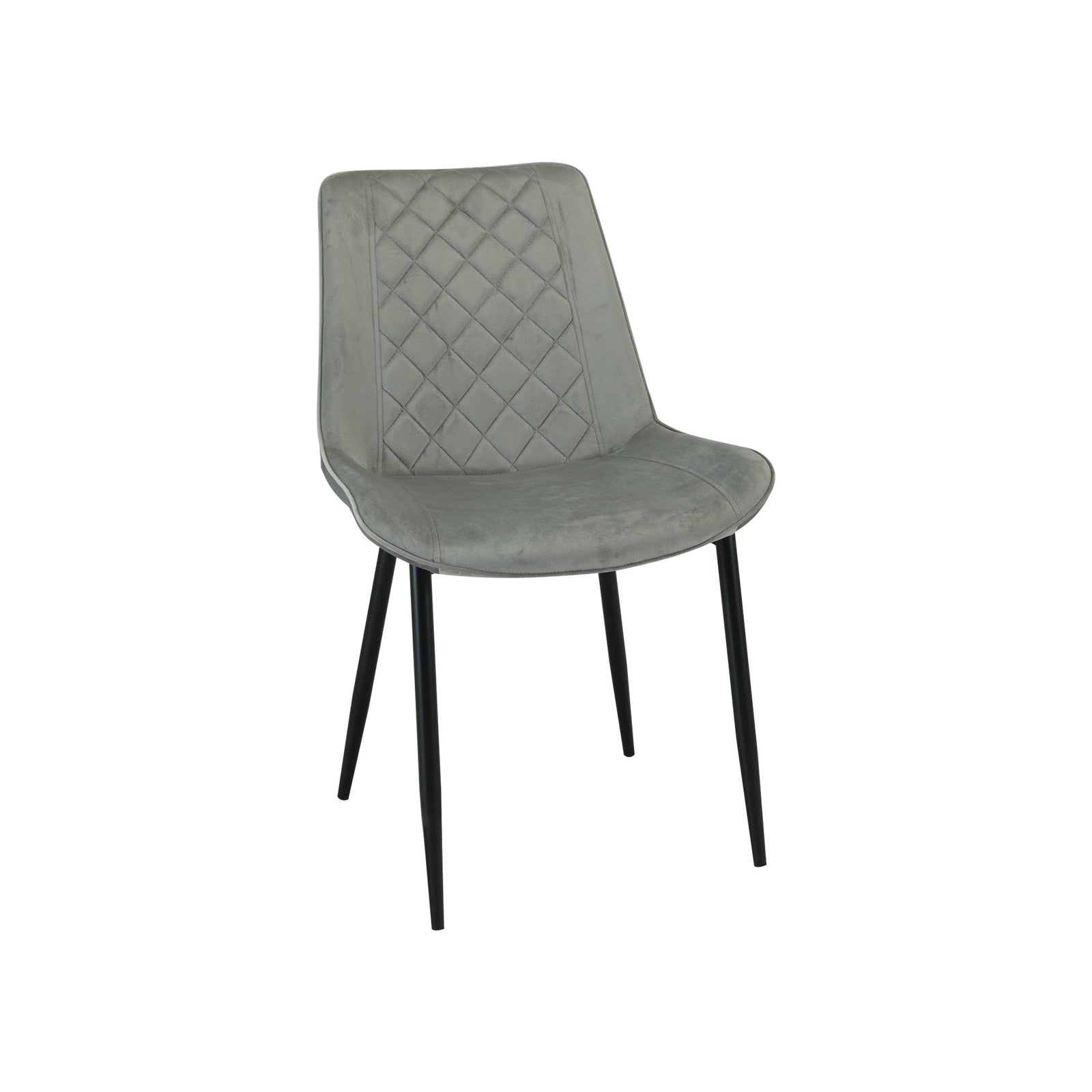 Stylish New York Dining Table Set With 4 Amelia Velvet Chairs | Grey