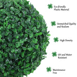 2 Pcs 67/112cm Artificial Boxwood Three Balls Tree Décor | Large | Green