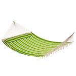 Double Cotton Hammock Camping Stripe Hanging Bed With Pillow