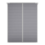 5x4ft Garden Plastic Storage Shed With Lockable Door | Large | Black & Grey