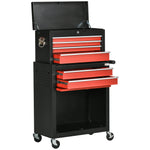 DURHAND 6 Drawer Tool Cabinet, Lockable, Wheels