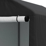 4x6ft Outdoor Storage Shed With Apex Roof – Waterproof Pe Fabric, Galvanized Steel Frame & Roll-up Door
