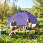 2 Person Camping Tent, Dome Tent With Storage Pocket | Purple