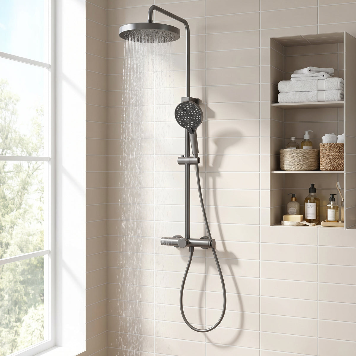 Breeins Wall-mount Bathroom Shower System Set