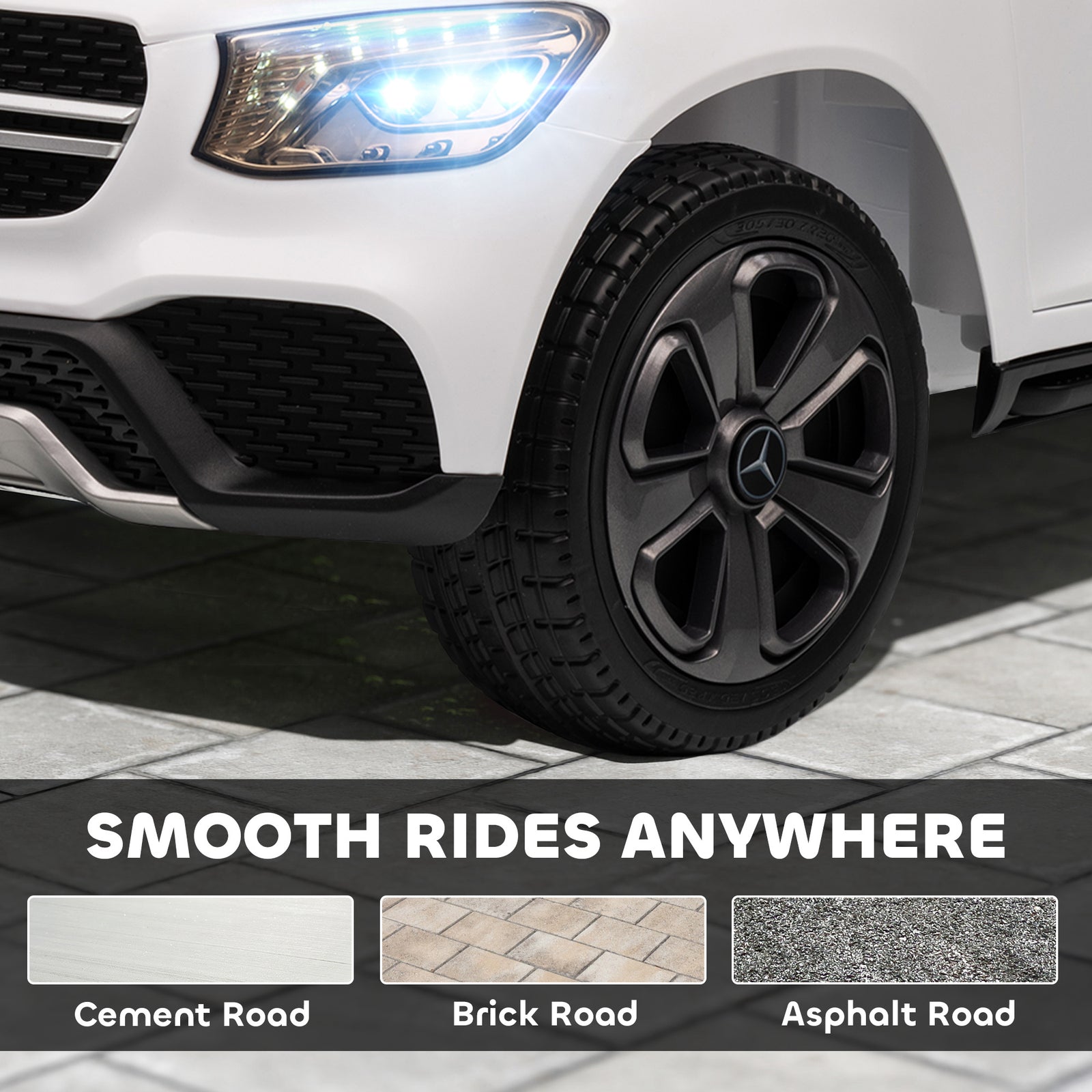 Mercedes-benz Glc Licensed Kids Ride On Car With Remote | White