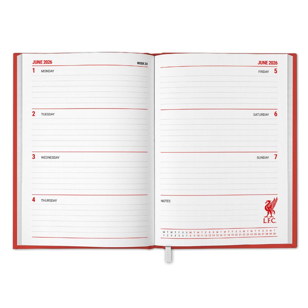 Liverpool FC 2026 A5 Diary Official Product