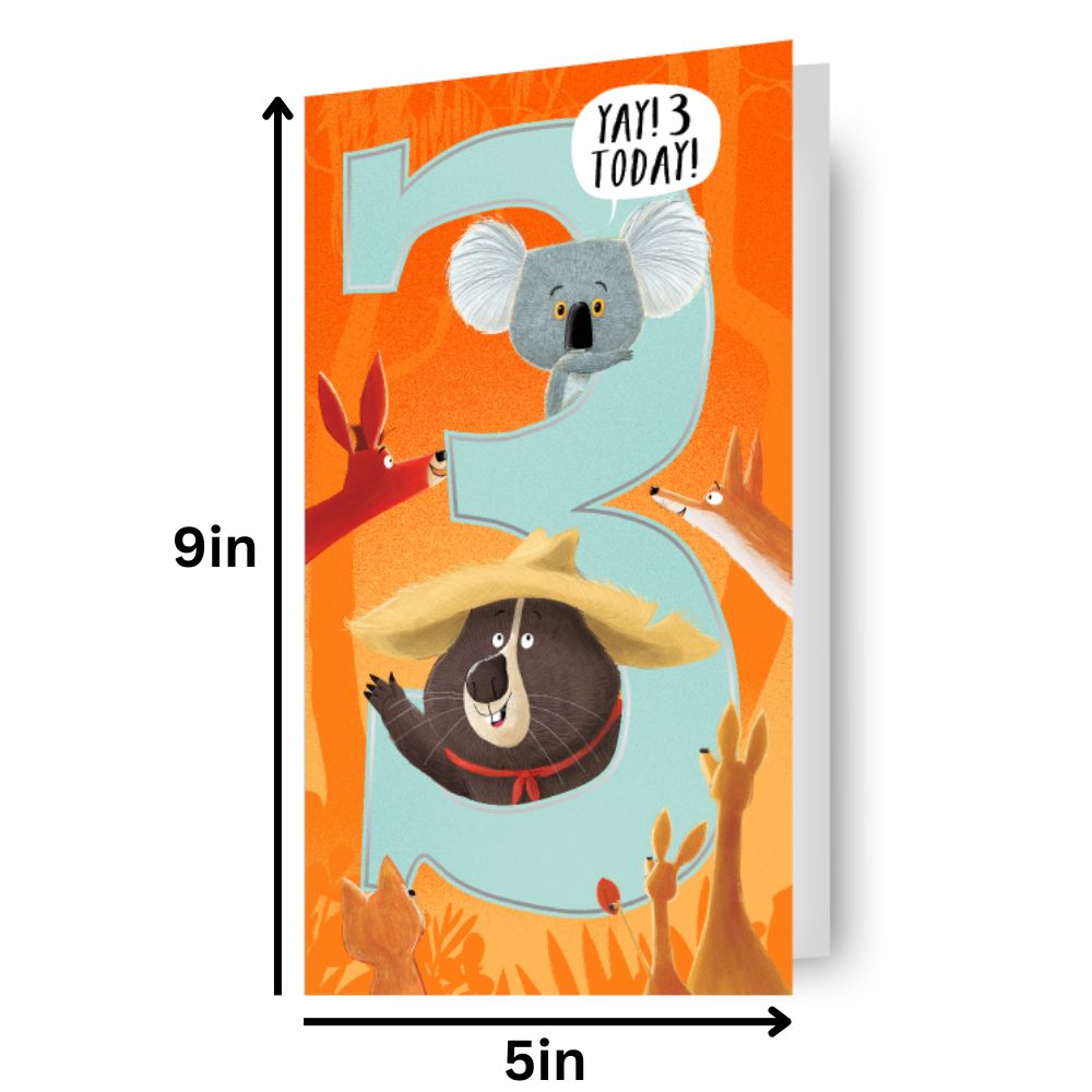 Age 3 Birthday Card Official Product