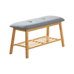 Bamboo Shoe Bench For Entryway