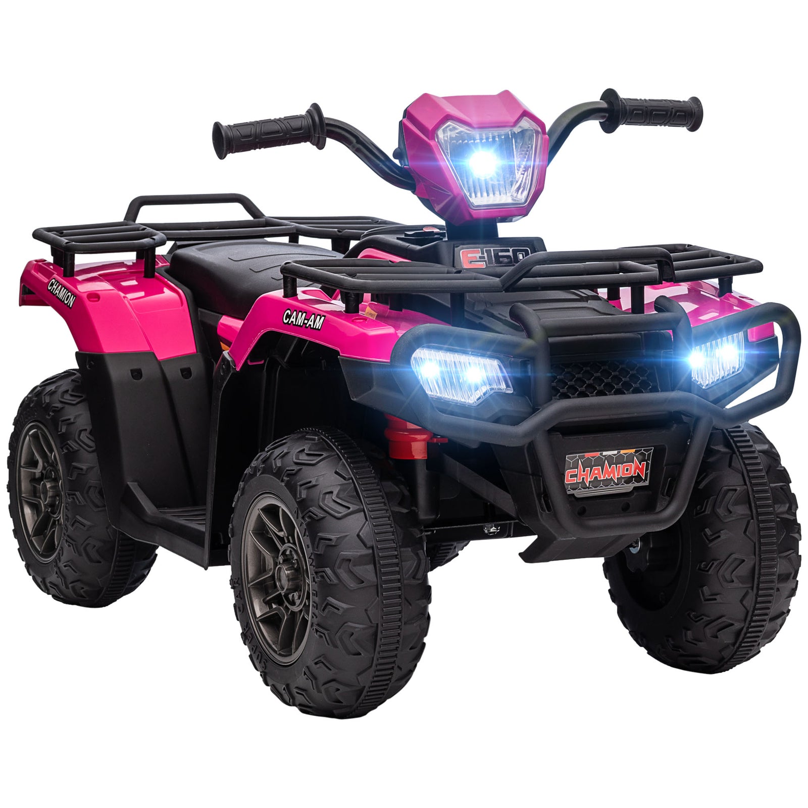 12v Electric Quad Bike For Kids W/ Led Headlights, Music | Pink