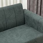 3 Seater Sofa, Modern Fabric Couch With Channel Tufted | Grey