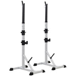Adjustable Barbell Squat Racks For Bench Press | Silver