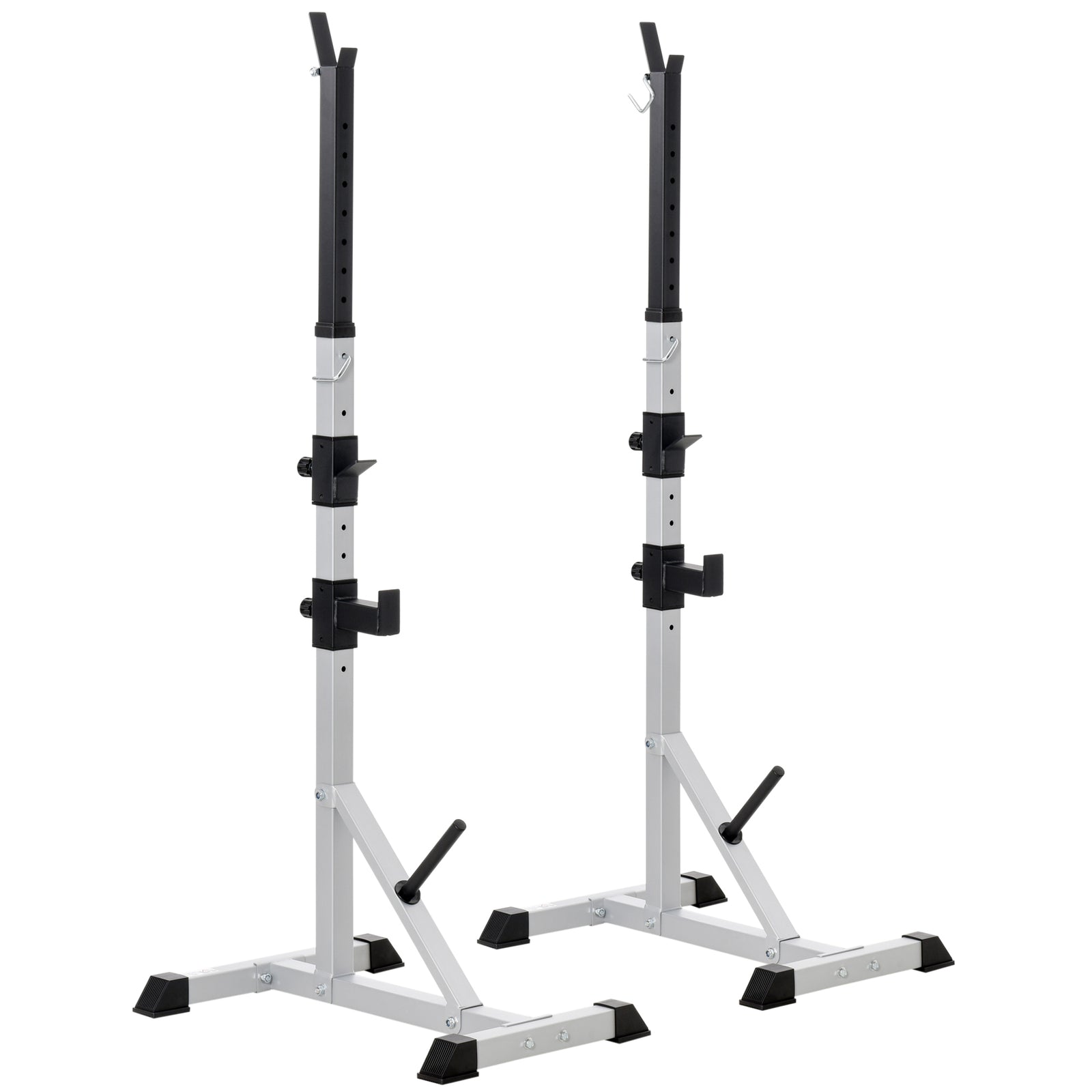 Adjustable Barbell Squat Racks For Bench Press | Silver