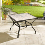 Garden Table W/ Pc Board Tabletop For 4, Parasol Hole