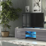 Loom Tv Unit 130cm With Led Lights | Dark Grey