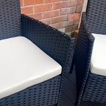 Stylish Amazon 4 Piece Garden Rattan Furniture Set For Indoor And Outdoor | Black